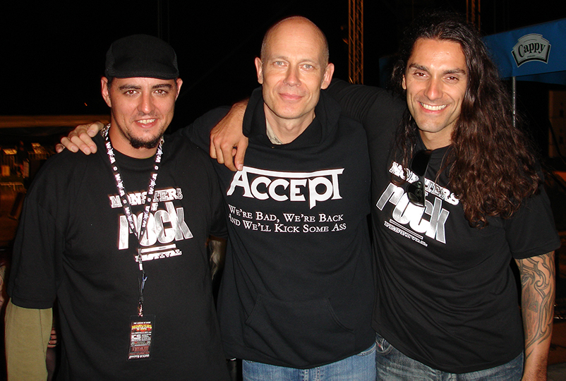 Backstage with Wolf Hoffmann (Accept) and Marto