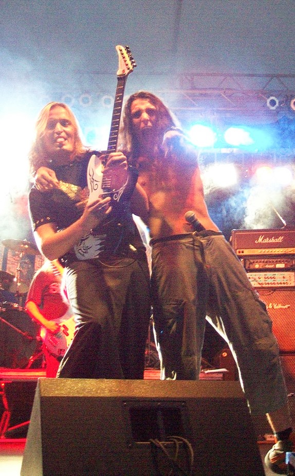 On stage with my old friend Warthy